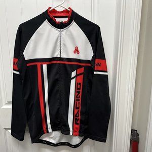 URBAN Cycling Jacket Zip Front Black Red White Super Roubaix XL